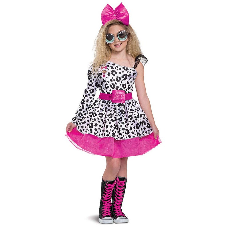 L.O.L. Surprise Diva Deluxe Girls' Costume, White, Medium/(7-8)